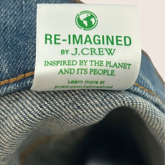 👖 SZ 29 JCREW REIMAGINED LIGHT WASH CLASSIC STRAIGHT FAIR TRADE JEANS - Picture 4 of 9